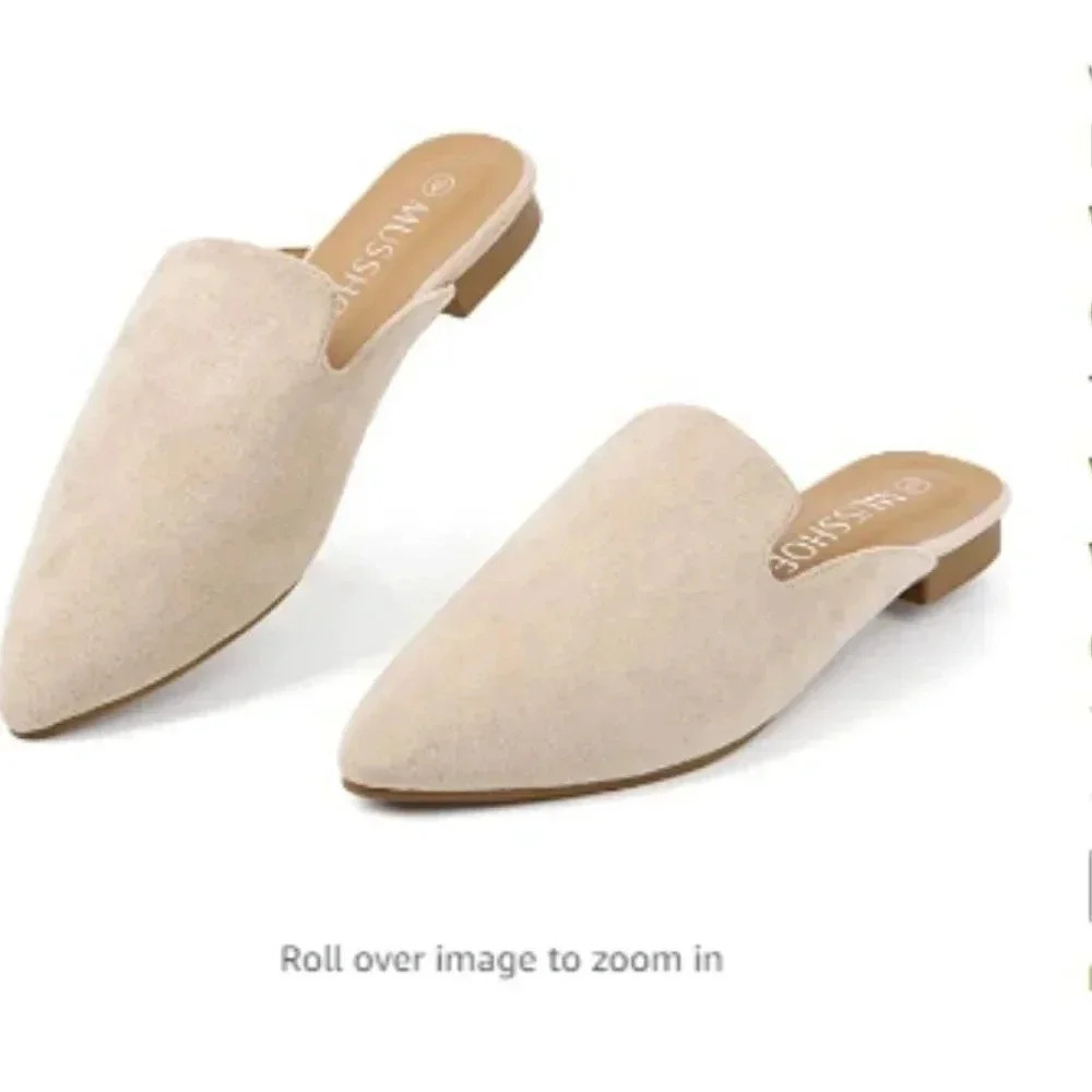 Mules for Women Slip On Comfortable Pointed Toe Womens Loafers Women's F…